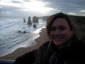 Alicia on the Great Ocean Road at Sunset