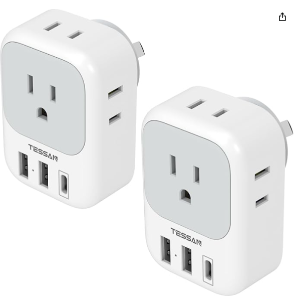 2 Australia Power Adapters