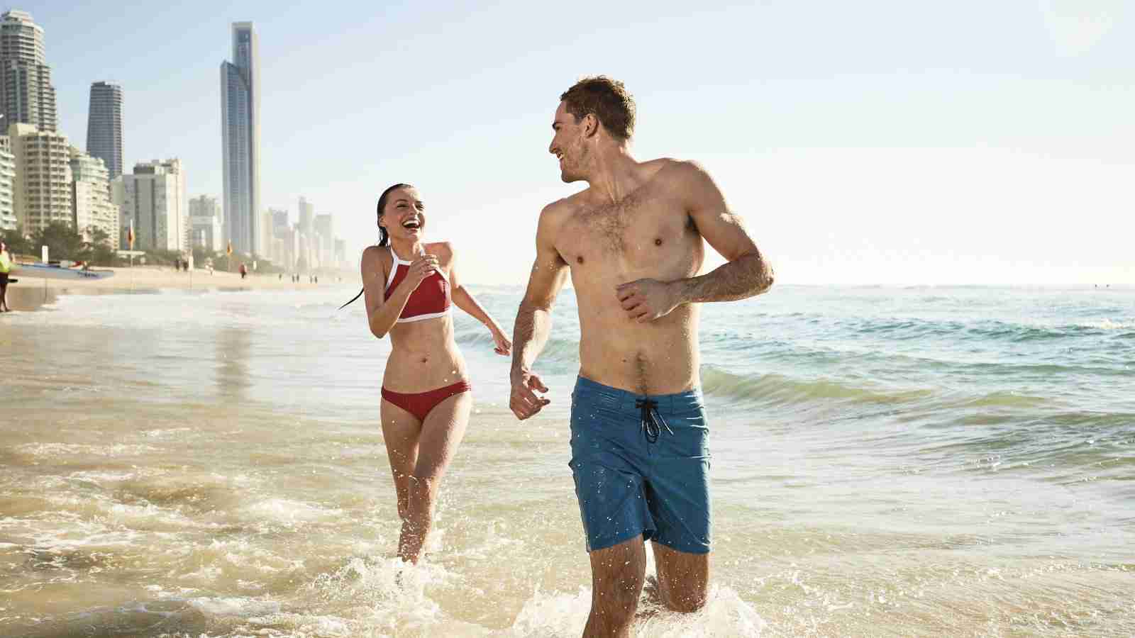 Couple on the beach in Gold Coast