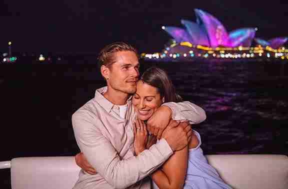 Couple enjoying the Sydney Lights