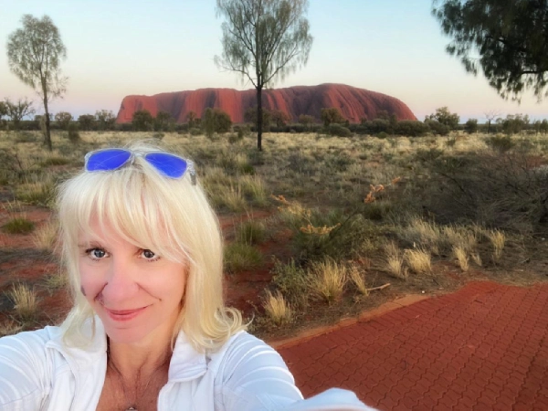 Stephanie at Uluru
